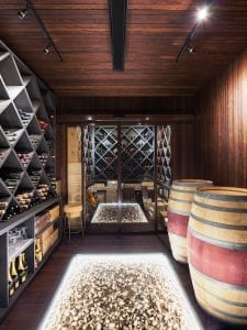 custom luxury wine cellar built in a custom home